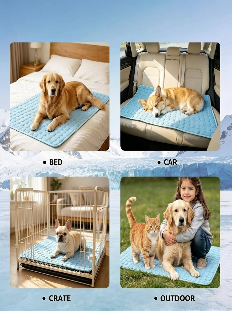 ChillBuddy™ Cooling Pet Mat — No Electricity Needed | Dogs & Cats
