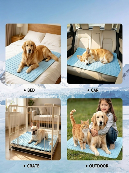 ChillBuddy™ Cooling Pet Mat — No Electricity Needed | Dogs & Cats